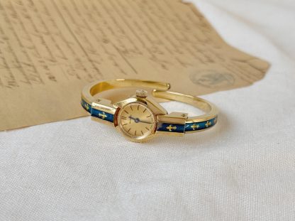 Vintage Blue Enamel Ladies Watch - Image 5